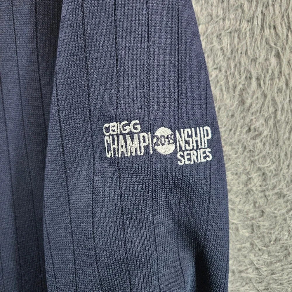 FootJoy Mens Navy Ribbed 1/4 Zip Pullover CBIGG Championship Series 2019 Medium